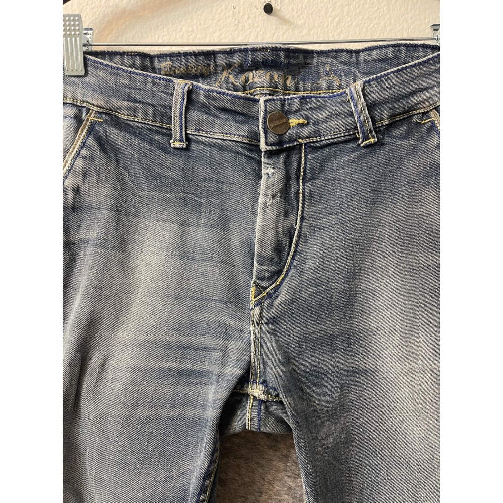 Kozan Medium Wash Straight Leg Jeans Distressed Streetwear Patches Blue 31x31 - Picture 6 of 16